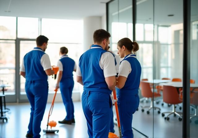 Equipo de Limpieza Quijote trabajando en un entorno profesional en Madrid